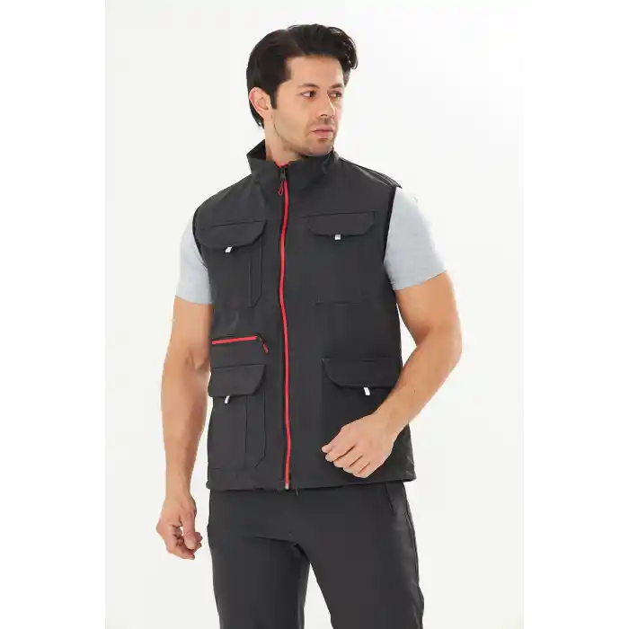 Orange Safety Softshell Füme Yelek