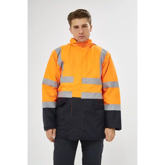 Orange Safety Turuncu Parka Oxford Reflektörlü