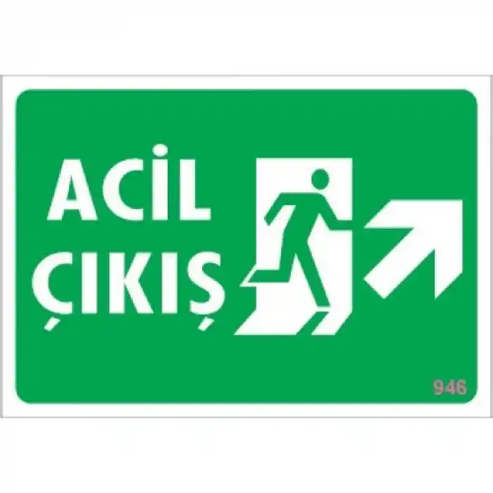 Pvc Levha Acil Çıkış 17,5*25 cm