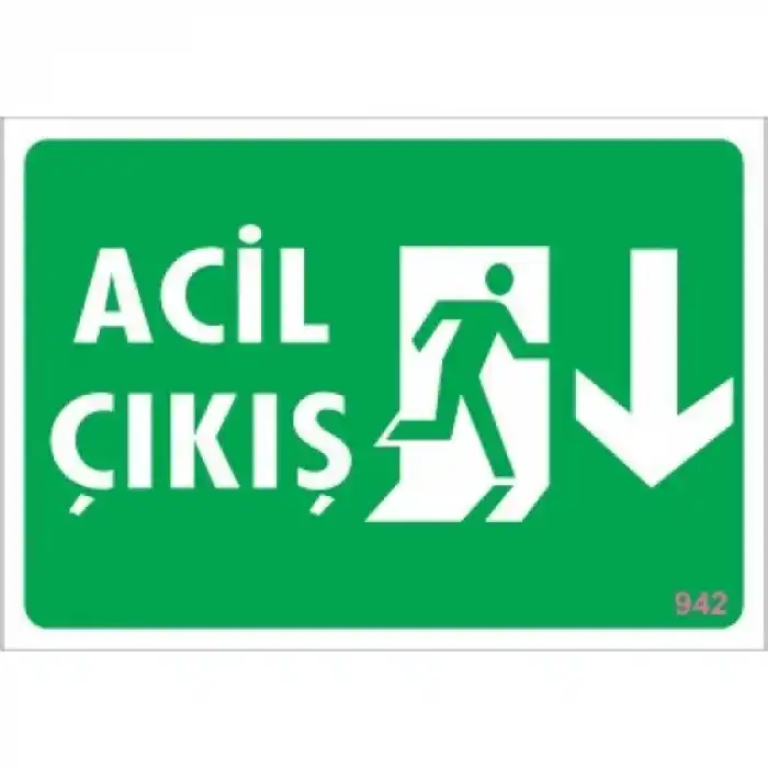 Pvc Levha Acil Çıkış 17,5*25 cm