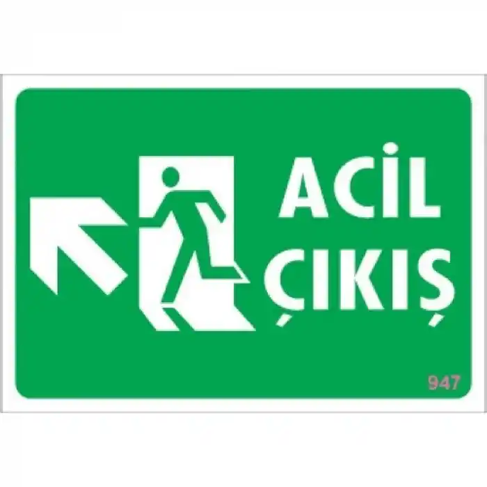 Pvc Levha Acil Çıkış 17,5*25 cm