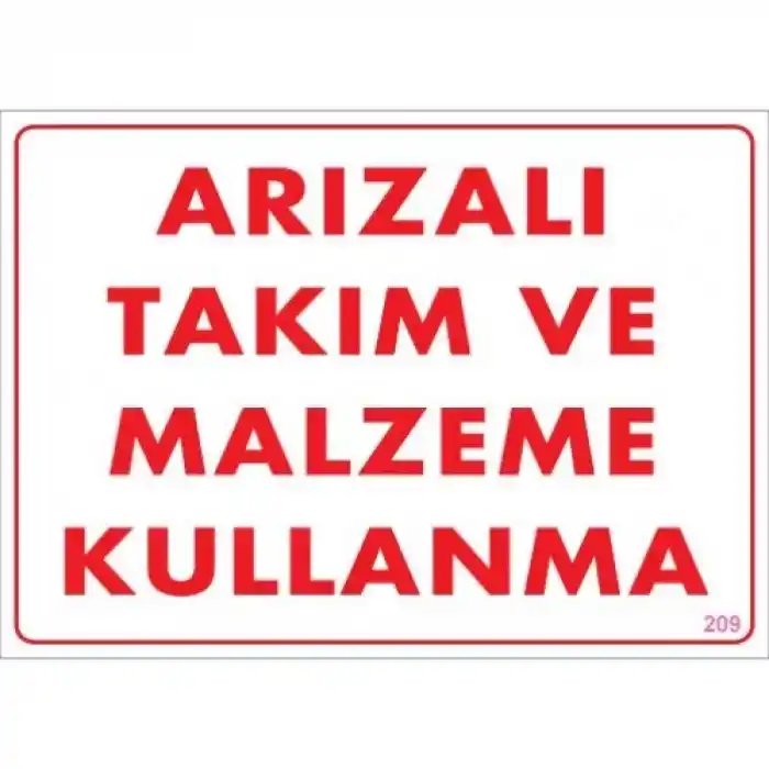 Pvc Levha Arızalı Takım ve Malzeme Kullanma 25X35 Cm