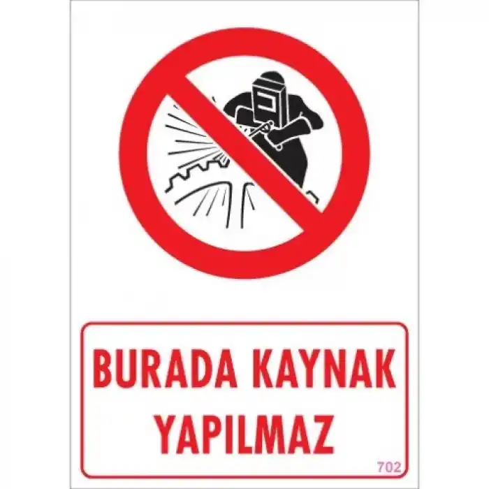 Pvc Levha Burada Kaynak Yapılmaz 25X35 Cm