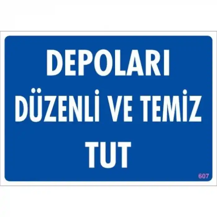 Pvc Levha Depoları Düzenli ve Temiz Tut 25X35 Cm