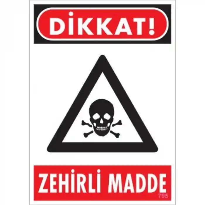 Pvc Levha Dikkat Zehirli Madde 25X35 Cm
