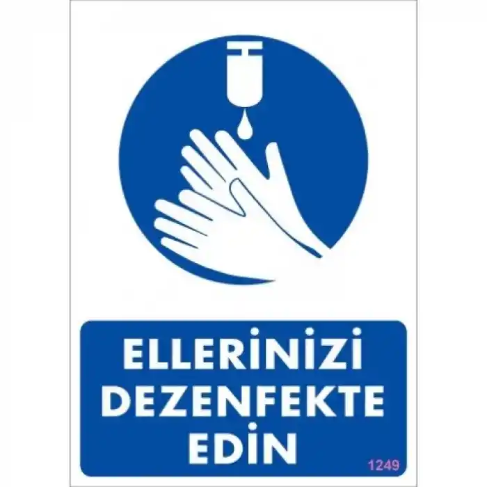 Pvc Levha Ellerinizi Dezenfekte Edin 25*35 cm