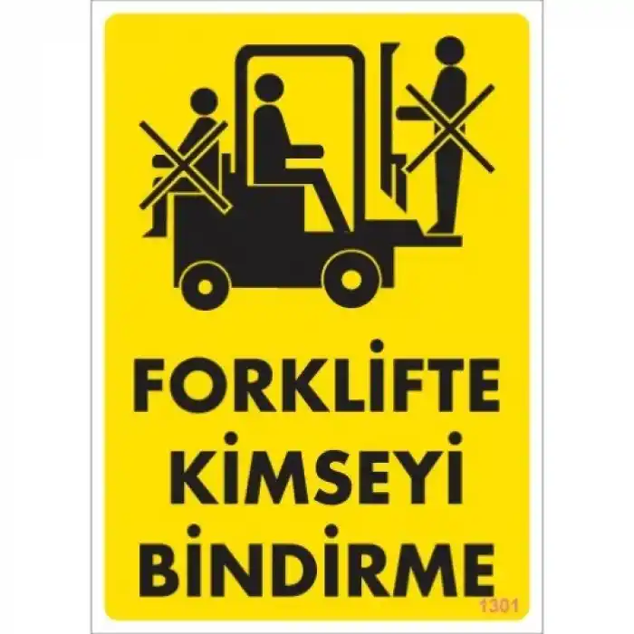 Pvc Levha Forklifte Kimseyi Bindirme 25*35 cm