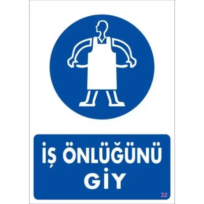 Pvc Levha İŞ ÖNLÜĞÜ GİY 25X35 Cm