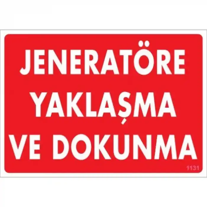 Pvc Levha Jeneratöre Yaklaşma ve Dokunma 25*35 cm