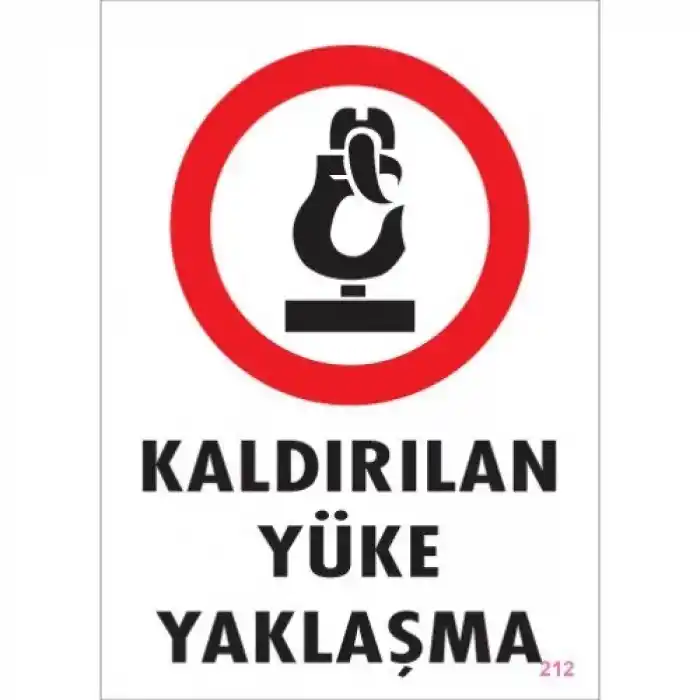 Pvc Levha Kaldırılan Yüke Yaklaşma 25X35 Cm