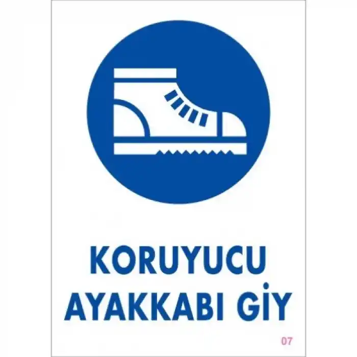 Pvc Levha Koruyucu Ayakkabı Giy 25X35 Cm
