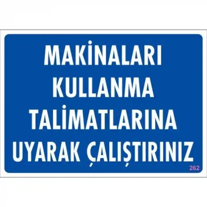 Pvc Levha Makinaları Kullanma Talimatlarına Uyarak Çalıştırınız 25X35 Cm