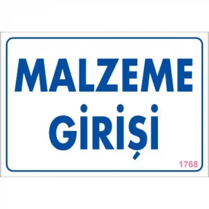 Pvc Levha Malzeme Girişi 17,5*25 cm