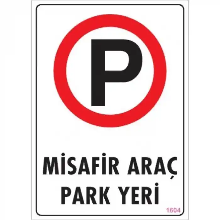 Pvc Levha Misafir Araç Yeri 25*35 cm