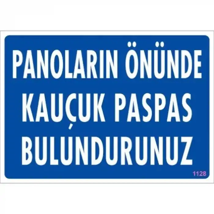 Pvc Levha Panoların Önüne Kauçuk Paspas  25*35 cm