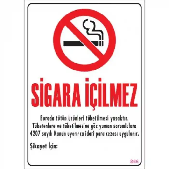 Pvc Levha Sigara İçilmez 25X35 Cm