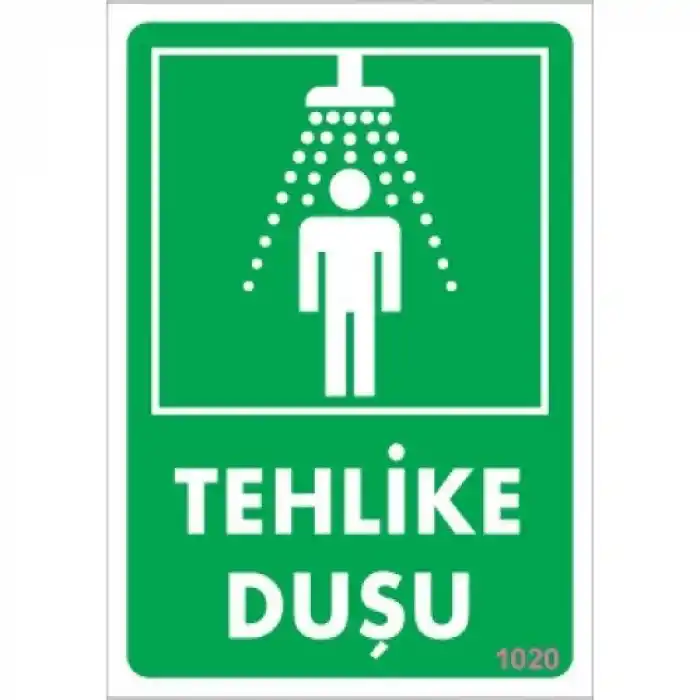 Pvc Levha Tehlike Duşu  17,5*25 cm