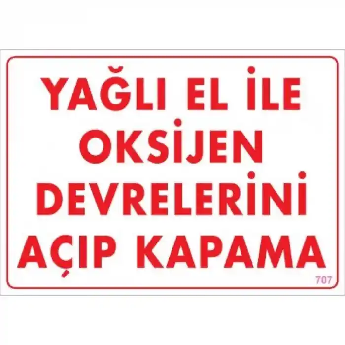 Pvc Levha Yağlı El İle Oksijen Devrelerini Açıp Kapama 25X35 Cm