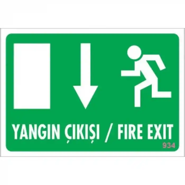 Pvc Levha Yangın Çıkışı 17,5*25 cm