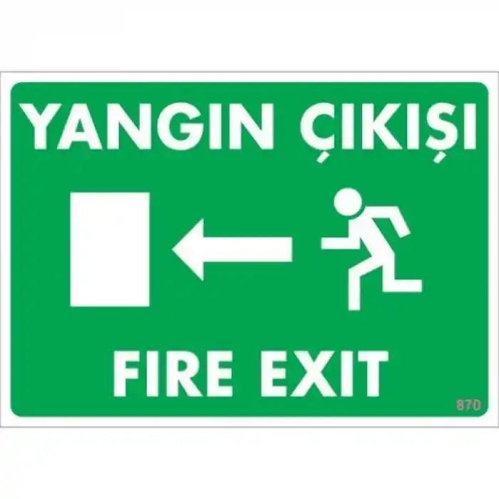 Pvc Levha Yangın Çıkışı 25X35 Cm