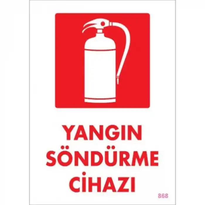 Pvc Levha Yangın Söndürme Cihazı 25X35 Cm