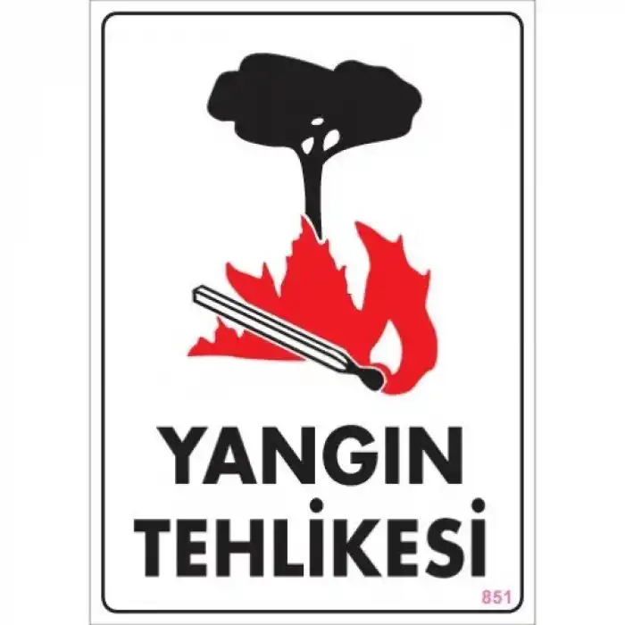 Pvc Levha Yangın Tehlikesi 25X35 Cm
