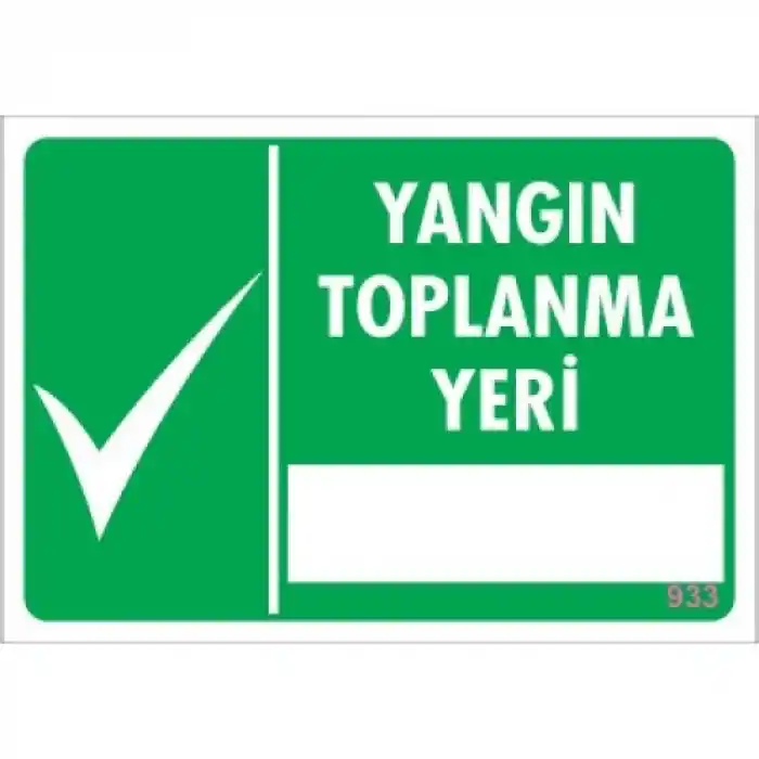 Pvc Levha Yangın Toplanma Yeri 17,5*25 cm