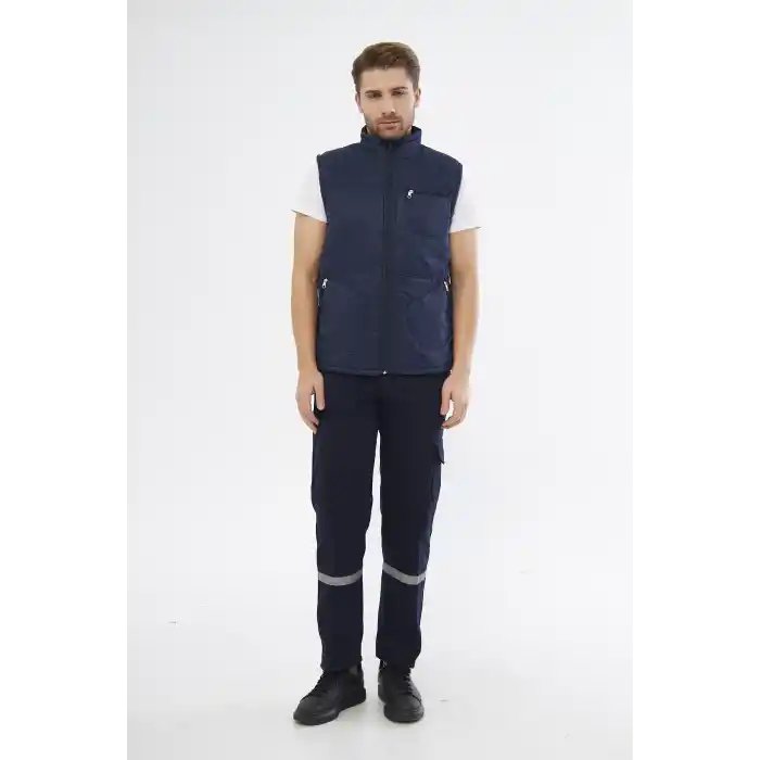 Sotina Lacivert İşçi Yeleği Kışlık İçi Polarlı İş Elbiseleri