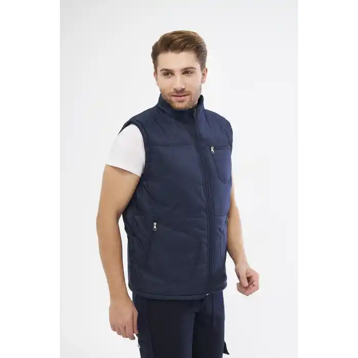 Sotina Lacivert İşçi Yeleği Kışlık İçi Polarlı İş Elbiseleri