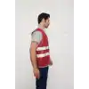 İkaz Yeleği Reflektifli Bordo