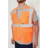 Mühendis Tipi Fileli İkaz Yeleği (Turuncu)