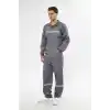 Orange Safety Gri Bütün  İş Tulumu 12/16 Gabardin