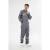 Orange Safety Gri Bütün  İş Tulumu 12/16 Gabardin