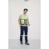 Orange Safety Gri-Lacivert Mühendis Tipi İkaz Yeleği