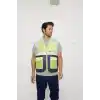 Orange Safety Gri-Lacivert Mühendis Tipi İkaz Yeleği