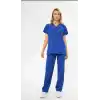Orange Safety Hemşire Takım Tree Cotton Sax Mavi