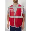 Orange Safety Kırmızı Fileli Mühendis Tipi İkaz Yeleği