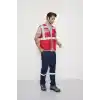 Orange Safety Kırmızı Fileli Mühendis Tipi İkaz Yeleği