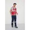 Orange Safety Kırmızı Mühendis Tipi İkaz Yeleği