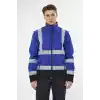 Orange Safety Saks Mavi Softshell Mont Kolları Çıkmalı Reflektörlü