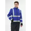 Orange Safety Saks Mavi Softshell Mont Kolları Çıkmalı Reflektörlü