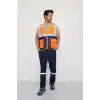 Orange Safety Turuncu-Lacivert Mühendis Tipi İkaz Yeleği