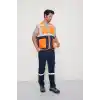 Orange Safety Turuncu-Lacivert Mühendis Tipi İkaz Yeleği