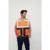Orange Safety Turuncu-Lacivert Mühendis Tipi İkaz Yeleği