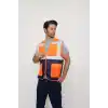 Orange Safety Turuncu-Lacivert Mühendis Tipi İkaz Yeleği