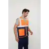 Orange Safety Turuncu-Lacivert Mühendis Tipi İkaz Yeleği