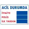 Pvc Levha Acil Durumda 25X35 Cm