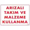 Pvc Levha Arızalı Takım ve Malzeme Kullanma 25X35 Cm