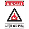 Pvc Levha Dikkat Ateşle Yaklaşma 25X35 Cm