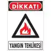 Pvc Levha Dikkat Yangın Tehlikesi 25X35 Cm